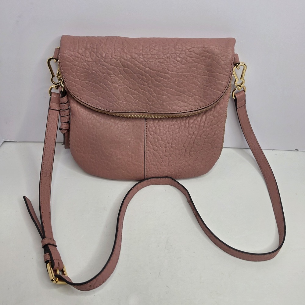 Vince Camuto Pink Crossbody Faux Leather Bottom Expands 10.5 X 10 X 1.5